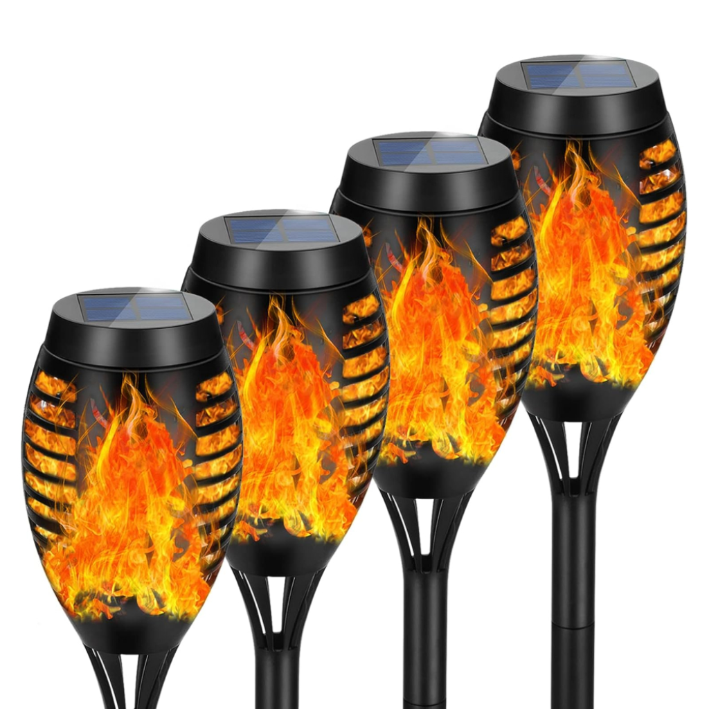 LED Outdoor Flickering Flame Solar Pathway Lights