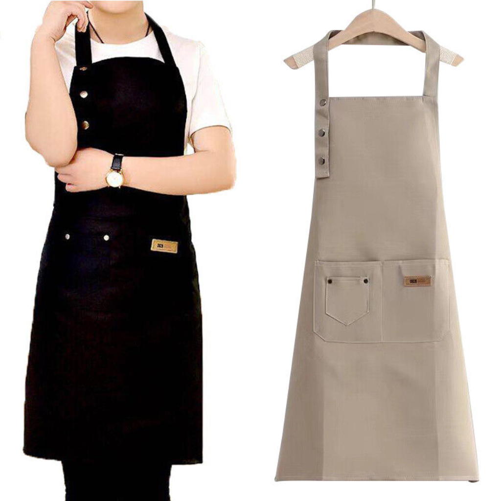 Server Kitchen Cooking Apron Café Uniform Apron with Pockets